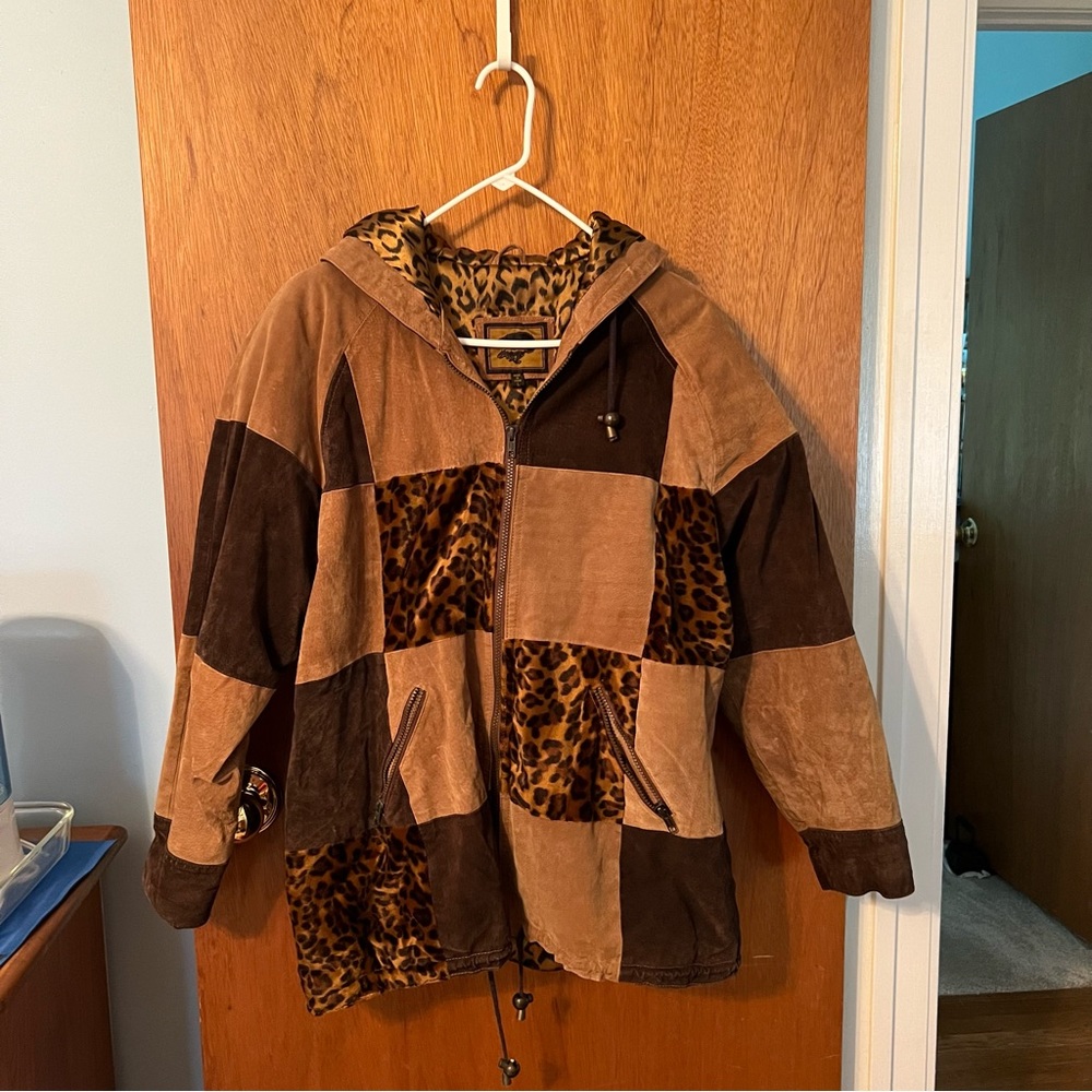 Vintage Suede Patchwork Jacket - image 1